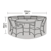 Worth Gardening 6-8 Seater Round Furniture Set Cover Black