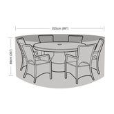 Worth Gardening 6 Seater Round Furniture Set Cover Black