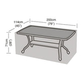 Worth Gardening 8 Seater Rectangular Table Cover Black