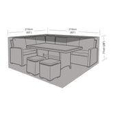 Worth Gardening Compact Square Casual Dining Set Cover Black