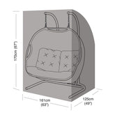 Worth Gardening Double Hanging Chair Cover Black