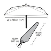 Worth Gardening Giant Parasol Cover Black