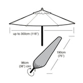 Worth Gardening Large Parasol Cover Black