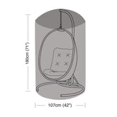 Worth Gardening Single Hanging Chair Cover Black