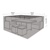 Worth Gardening Small Casual Dining Set Cover Black