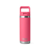 YETI Rambler 18 oz Bottle with Colour-Matched Straw Cap Tropical Pink