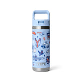 YETI Rambler 18 oz Bottle with Straw Cap Big Sky Summer Camp