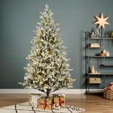 Allison Pine Snowy 7ft Pre-Lit Artificial Christmas Tree