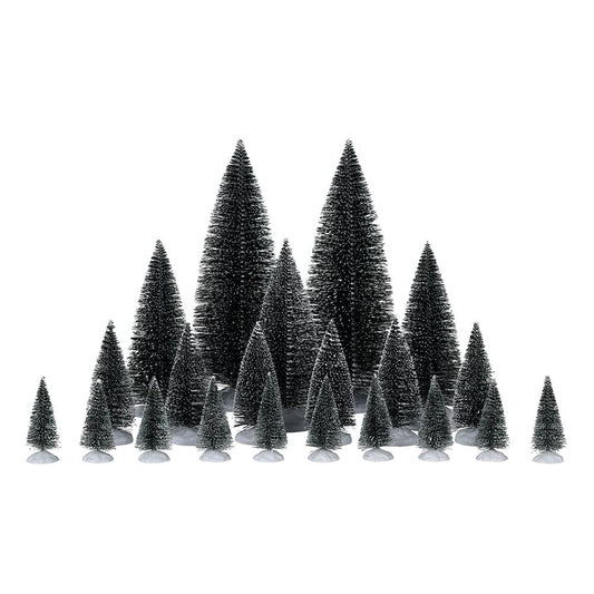 Lemax Christmas Village: Assorted Pine Trees, Set Of 21