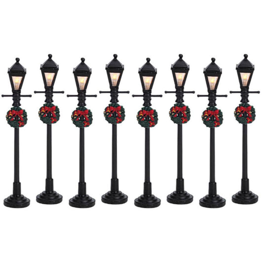 Lemax Christmas Village: Gas Lantern Street Lamp, Set Of 8