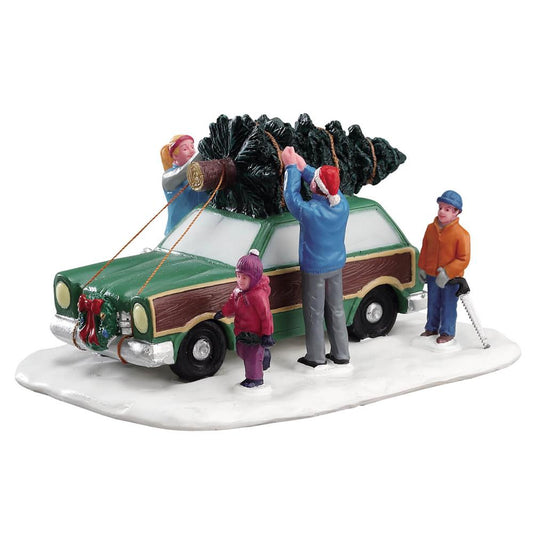 Model Christmas Village: Christmas Tree Transport