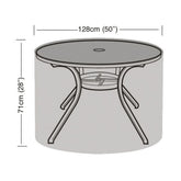 Worth Gardening 4-6 Seater Round Table Cover Black