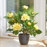 Faux Décor Regent's Roses Sunshine Yellow 40cm