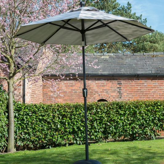 Royce Elizabeth Parasol 2.5M Grey &Cover base not included