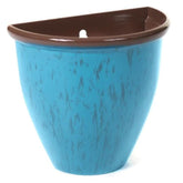 Running Glaze Wall Pot - Aqua