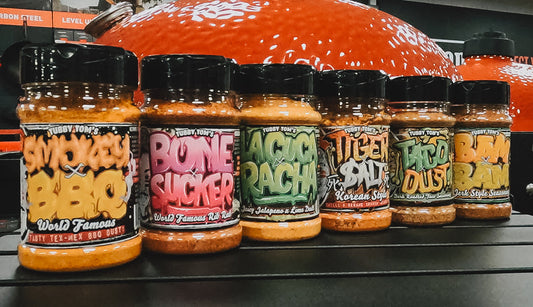 A selection of Tubby Tom's BBQ rubs