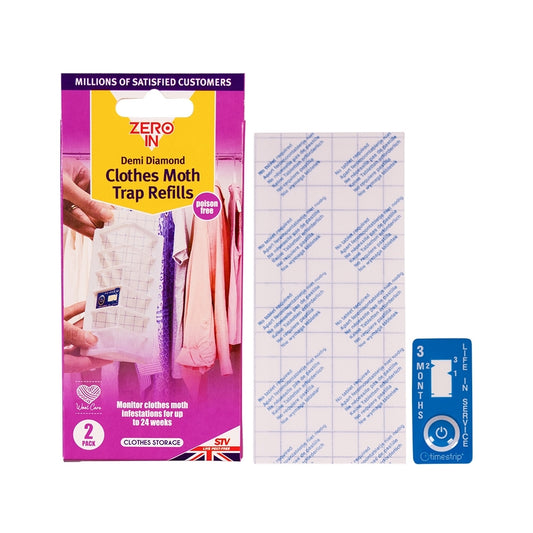 Zero In Demi-Diamond Clothes Moth Trap Refill Twin Pack