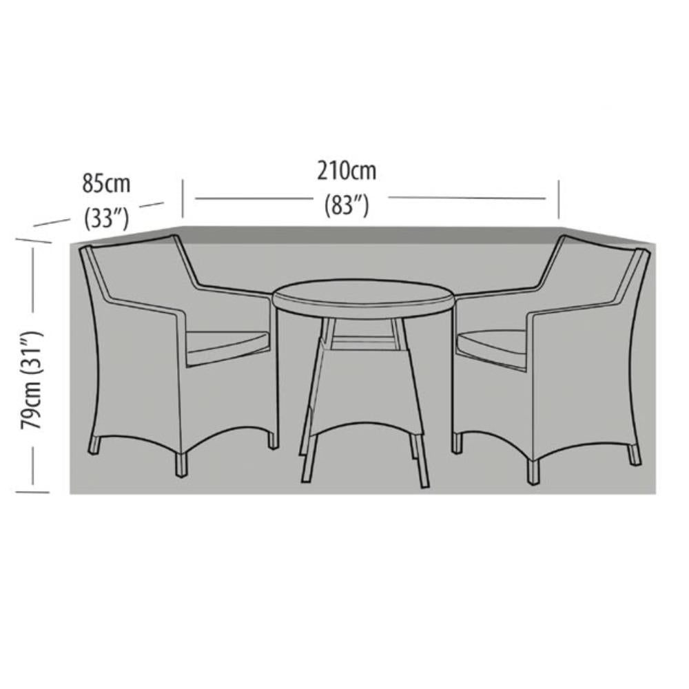 2 Seater Ex Large Bistro Set Cover