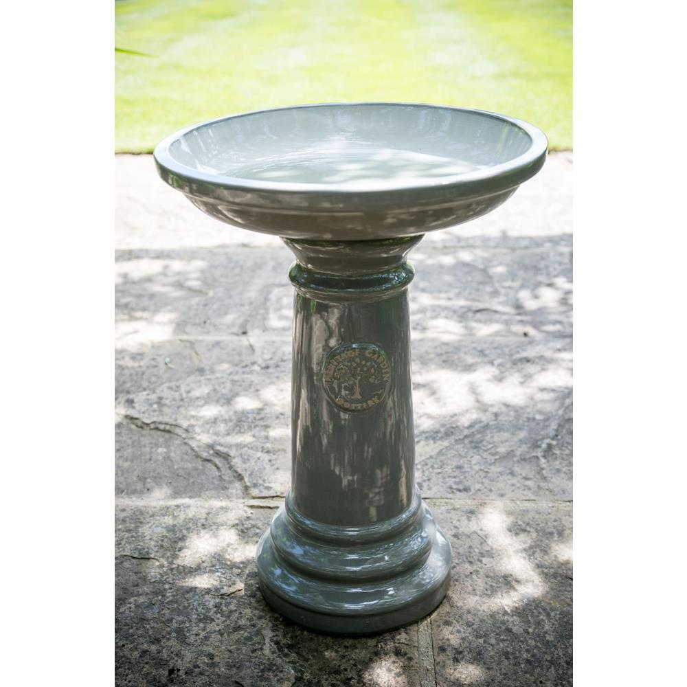 37CM HERITAGE BIRDBATH GREEN