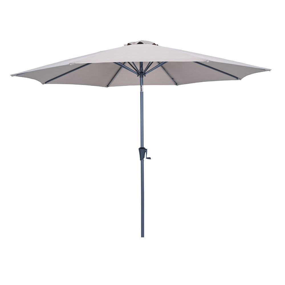 3m Round Traditional Parasol with Taupe Canopy