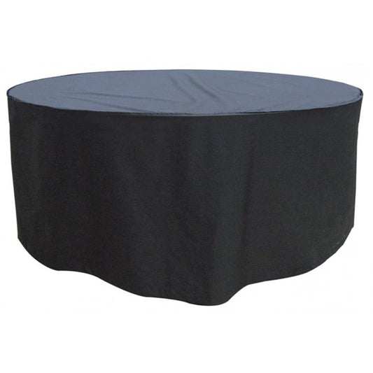 6 Seater Round Furniture Set Cover Black