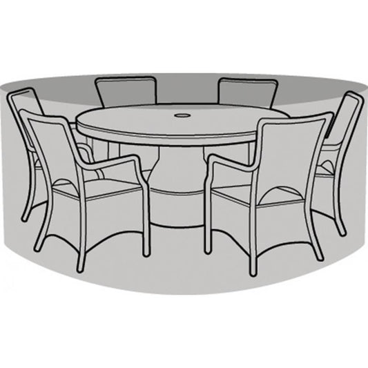 6 Seater Round Furniture Set Cover Black