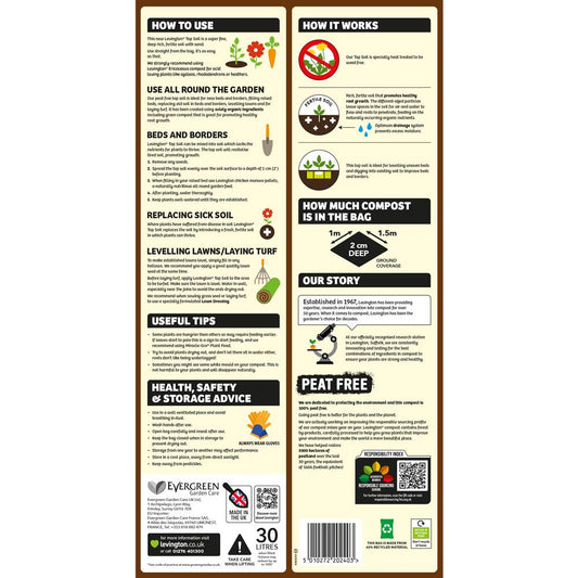 Levington Peat Free Top Soil 30L