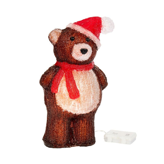 Inlit Ice Teddy Lit Acrylic Figure 40 LEDs