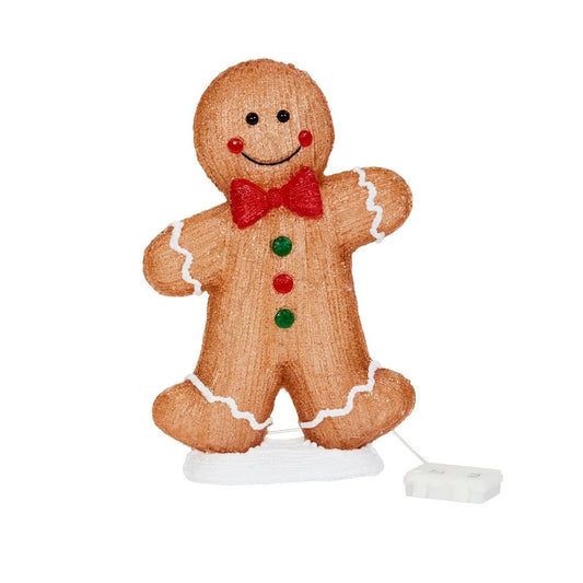 Inlit Ice Gingerbread Boy Lit Acrylic Figure 24 LEDs