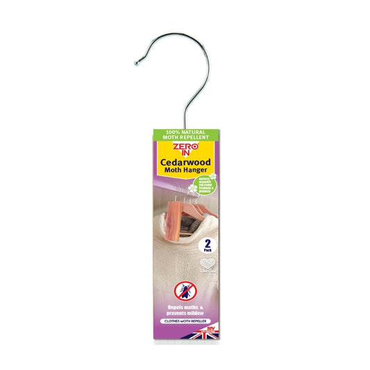 Zero In Cedarwood Moth Repellent Hanger Twin Pack