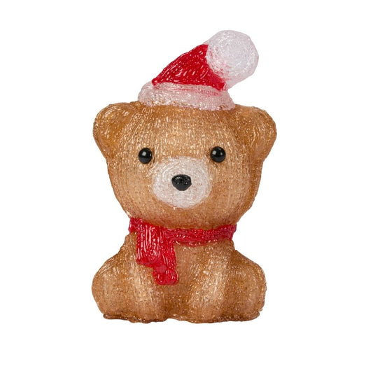 Inlit Ice Brown Bear Cub Lit Acrylic Figure 32 LEDs