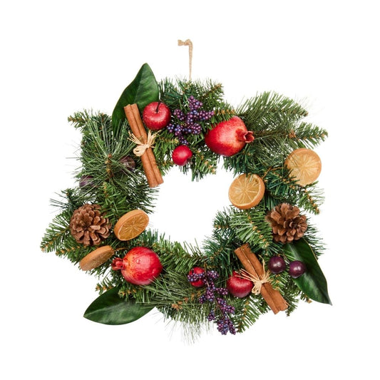 FestiveSpice Artificial Christmas Wreath 60cm