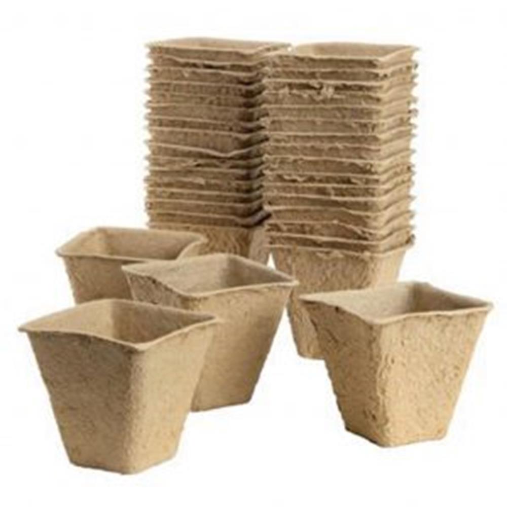 6cm Square Fibre Pots (20)