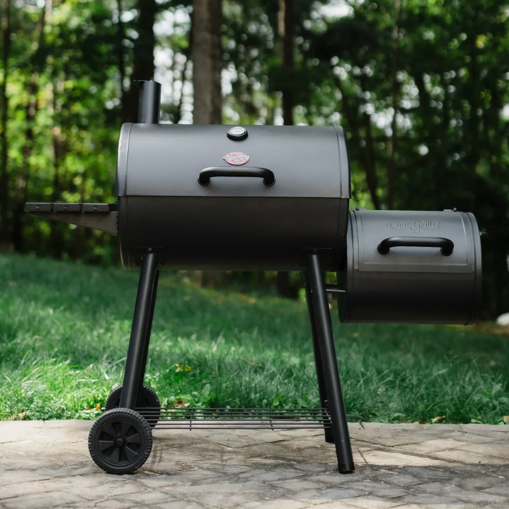 Char-Griller Smokin’ Pro Barrel Grill & Offset Smoker BBQ