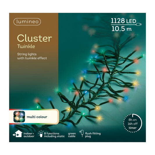 Christmas Cluster Lights 1128 LEDs Multi-Coloured