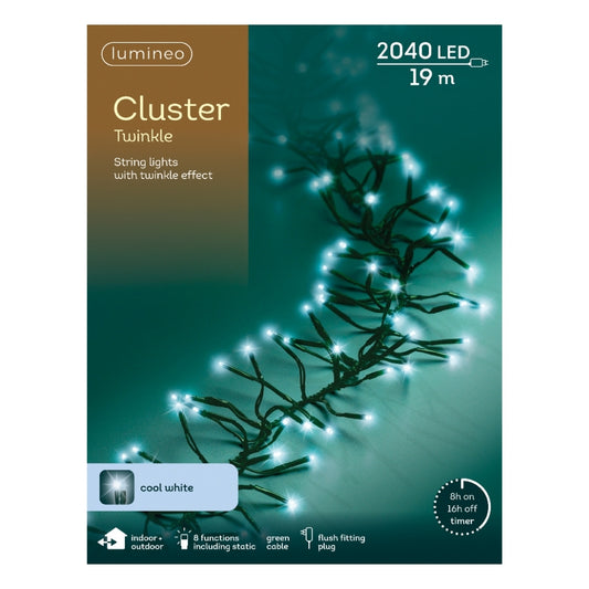 Christmas Cluster Lights 2040 LEDs Cool White