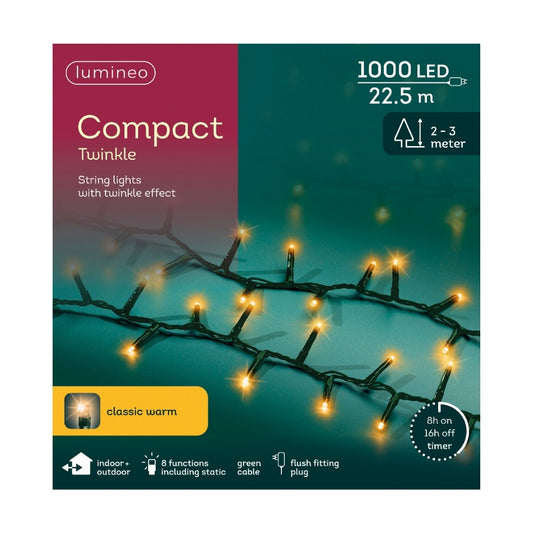 Christmas Compact Lights 1000 LEDs Classic Warm