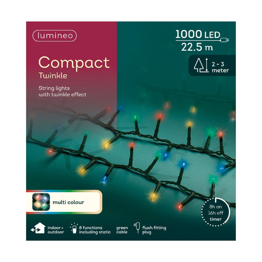 Christmas Compact Lights 1000 LEDs Multi-Coloured