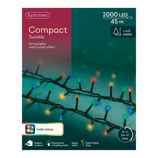 Christmas Compact Lights 2000 LEDs Multi-Coloured