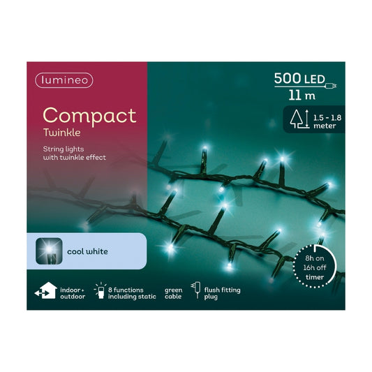 Christmas Compact Lights 500 LEDs Cool White