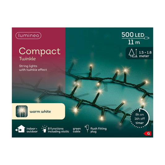 Christmas Compact Lights 500 LEDs Warm White