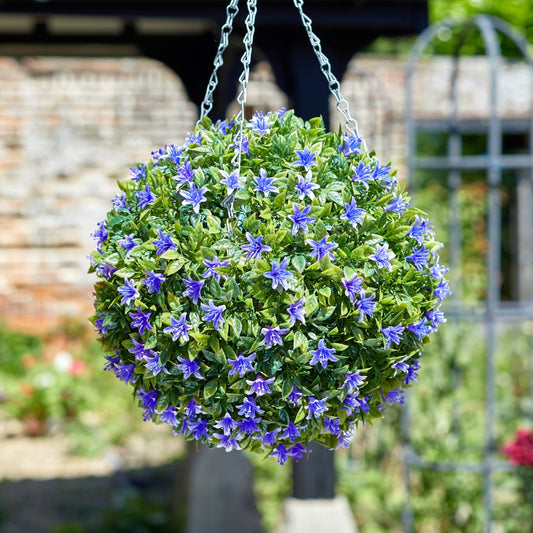 Faux Décor Lily Hanging Topiary Ball 30cm