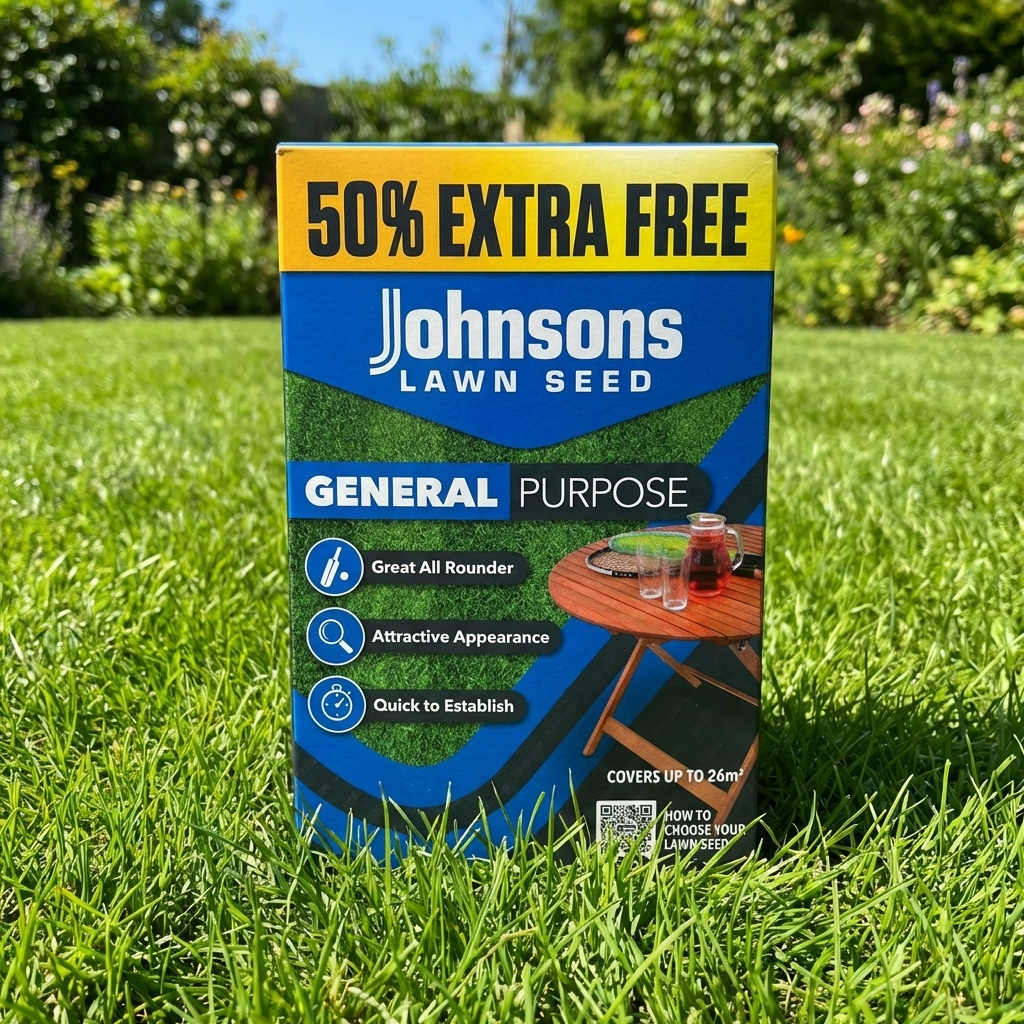 General Purpose Lawn Seed Hard Wearing Grass Seed 26m2 + 50% Free