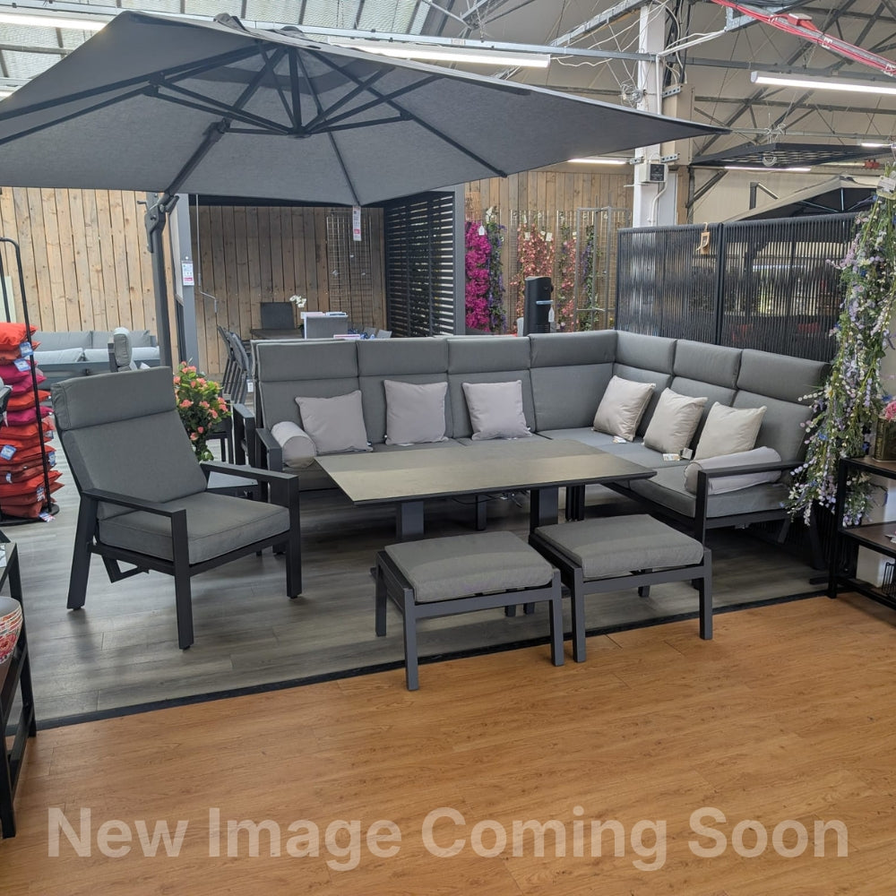 Hollingbourne Modular Corner Reclining Sofa Set with Pump Action Adjustable Table