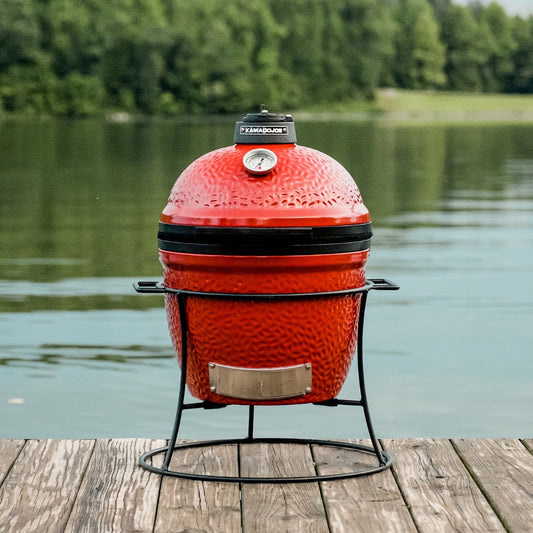 Kamado Joe Joe Jr with Cast Iron Stand