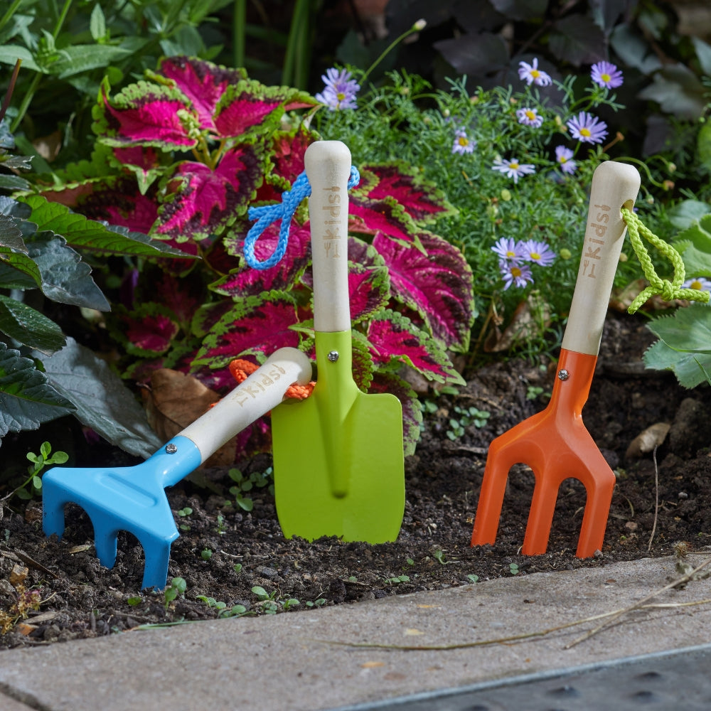 Kids Hand Fork, Trowel & Rake Set
