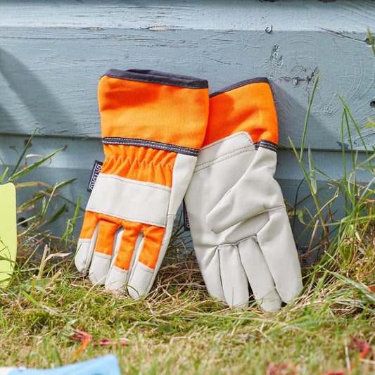 Kids Junior Riggers Gloves Orange 4 - 7yrs