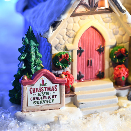 Lemax Candlelight Church Lighted Building