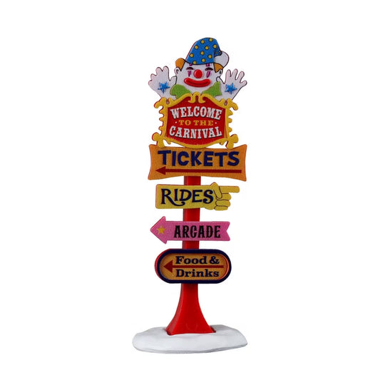 Lemax Carnival Welcome Sign Accessory
