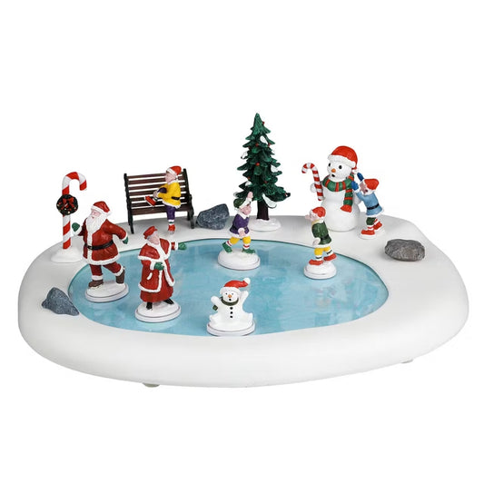 Lemax Northern Lights Skating Pond Table Accent